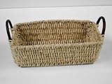 SEAGRASS STORAGE BASKET, KITCHEN, TOY, LOG BASKET WITH HANDLE (Medium) 35x23x16cm