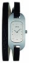 Opex - 390A2P - Ballerine - Montre Femme - Quartz Analogique - Cadran Acier Brossé - Bracelet Cuir Noir