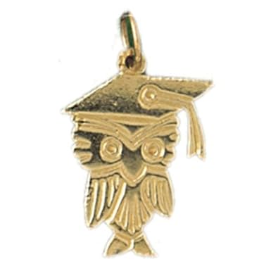 Cheap Girls Jewelry Dazzlers Solid 14k Gold Owl Charm Pendant Available in three colors from jewelsberry (weights: 1.0 grams only) For Sale