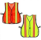 Lime Green Safety Vest Reflective Stripes