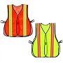 Lime Green Safety Vest Reflective Stripes