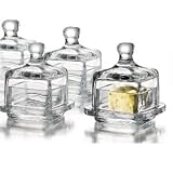 ESSENTIAL HOME BUTTER DISH - ESSENTIAL HOME COLLECTION SQUARE GLASS BUTTER DISH by Jaf GIfts