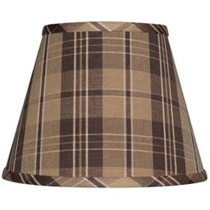 Plaid Lamp Shades on Amazon Com Brown And Tan Plaid Lamp Shade 9x16x12 Spider Baby