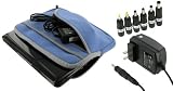 Dell Inspiron Mini IM10v-USE006AM 10.1-Inch Netbook Neoprene Sleeve Slip Case and AC Wall Adapter Charger (Invisible Zipper Tri-Pocket - Blue)