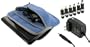 MSI Wind U120-020US 10-Inch Netbook Neoprene Sleeve Slip Case and AC Wall Adapter Charger (Invisible Zipper Tri-Pocket - Blue)