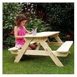 Trueshopping 'PANDA' Wooden Picnic Table & Bench Set for Children