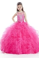 Girls Crystal  Tank  Ball Gown Flower-Girl Dress/Pageant Dress 