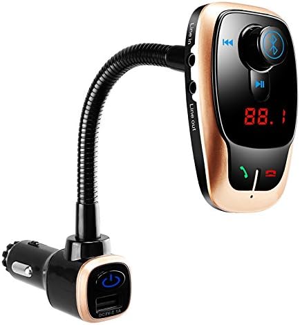 PowerKnight Noise suppression Car Bluetooth hands-free speakerphone car MP3 player FM transmitter Calling with Dual USB Car Charger for iPhones, iPods, Samsung Galaxys