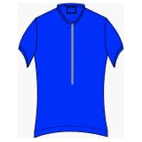 Adult Cycling Jersey Biking Shirt Bike Jersey, Blue - Size XX-Large