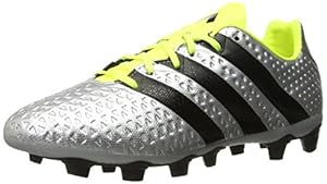 adidas Performance Men's Ace 16.4 FXG Soccer Shoe, Silver Metallic/Black/Electricity, 10 M US