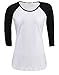 American Apparel Kids Infant Poly-Cotton 3/4 Sleeve Raglan - White/Red / 12-18 Months
