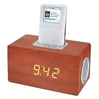iBRIGHT miWood, iPod Docking Station with Big LCD Alarm Clock. (Wood). SURPRISE FOR A LIMITED TIME IT COMES With A FREE GIFT $29.99 VALUE