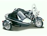 Diecast Model Harley Davidson Road King Classic FLHRC with Sidecar (1997) (1:18 scale) in Dark Green