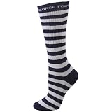 NCAA Georgetown Hoyas Ladies Navy Blue-White Striped Tall Socks