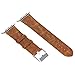 Apple Watch Band, JETech 38mm Genuine Leather Strap Wrist Bands Replacement w/ Metal Clasp for Apple Watch All Models 38mm (Brown)