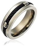 7mm Polished Titanium Barrel Wedding Band