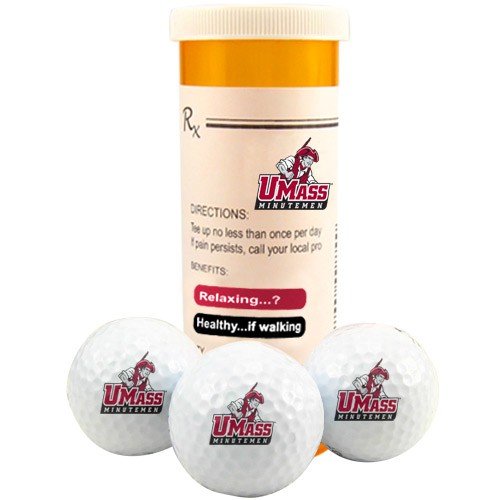Massachusetts Minutemen Rx Three Pack Golf Balls
