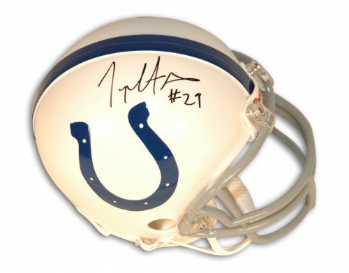 Joseph Addai Autographed/Hand Signed Indianapolis Colts Mini Helmet