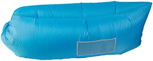 Outdoor Inflatable Sleep Bag Fast Open Lazy Sleeping Bed Air Hangout Camping Beach Sofa Portable Outdoor Lounger (Blue)