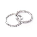 0.33 Carat 14KWG Diamond Hoop Earrings
