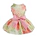 Fitwarm Elegant Rose Ribbon Pet Dress Sundress Shirts Vest Clothes - Pink - XX-small