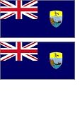 2 Saint Helena Flag Stickers Decal Bumper Window Laptop Phone Auto Boat Wall