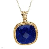  Gold Plated Silver Lapis Lazuli Ladies Necklace. Length 18 in. Total Item weight 9.0 g.