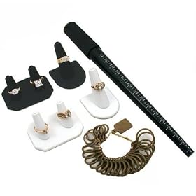 6 Pc Set Mandrel Gauge Single & Double Ring Displays