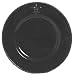 Majolica Fleur De Lis Ceramic Pottery Charger Black 13.5D