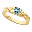 14K Yellow Gold Aquamarine Ring