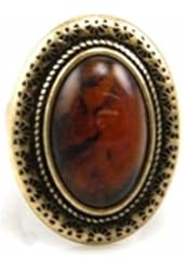 Oval Stone Stretch Ring / AZRIFR350-GBR