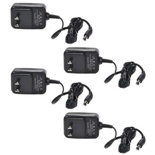 VideoSecu 4 Pack 100V-240V AC to 12V DC 500mA Switching Power Supplies Adapters for Security Camera CCTV DVR Surveillance System A83