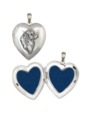 Australian Shepherd Personalized Engraved Heart Photo Locket Jewelry