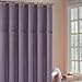 Duck River Textile Annecy Pin Tuck 70-Inch by 72-Inch Shower Curtain Hanger Package, Purple