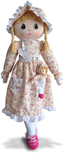 NuLife Matters Marie Anne Rag Doll, 34" Soft Life Size Doll with an 8" Mini Take Along Friend