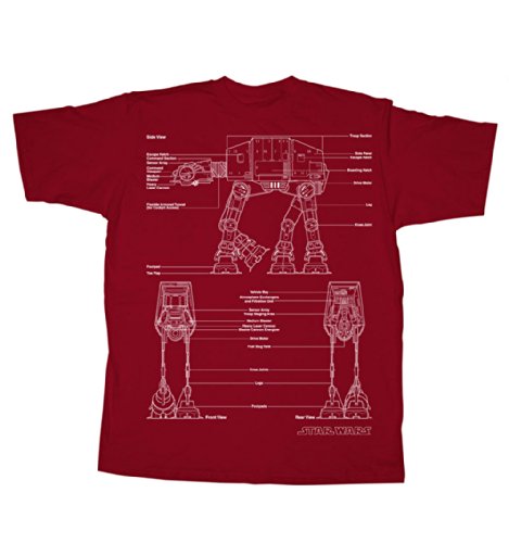 Star Wars AT-AT Walker Adult T-Shirt - Red (XXX-Large)