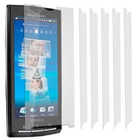 Screen Protectors for Sony Ericsson X10 (Pack of 6) With Cleaning Cloth