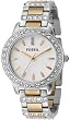 Fossil Women's ES2409 Silver Stainless-Steel Quartz Watch with White Dial