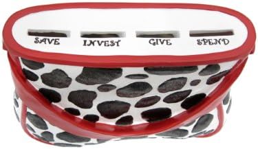 Red Cow Bank-Coin Bank for Girls- The Piggy Bank that Teaches Kids to Save, Invest, Give & Spend Wisely