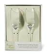Bride & Groom Champagne Glasses 8"