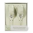 Darice V35922, Bride Groom Twisted Champagne Glasses