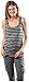 Bun Maternity Womens' Striped Long Tank - Gray/Black