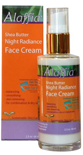 Alaffia - Shea Night Radiance Face Cream - Sweet Lavender, 2.3 oz cream