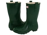Hunter Women's Original Short Rubber Boot,Green,37 EU (US Women's 7 M)
