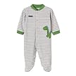 Newborn Boys' Just One Year Dino Fleece SNP - Grey/Green