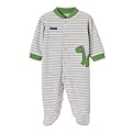 Newborn Boys' Just One Year Dino Fleece SNP - Grey/Green
