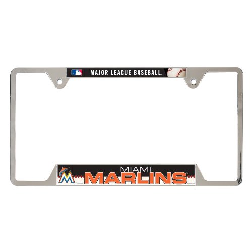 MLB Miami Marlins Metal License Plate Frame