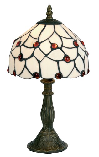 Oaks Lighting Tiffany Table Lamp, Amber Beads