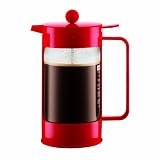 Bodum Bean 8-Cup French Press Coffee Maker, 1.0 l, 34-Ounce, Red