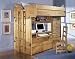Rustica Full Over Twin All in One Bunk Bed with Chair - Loft Beds